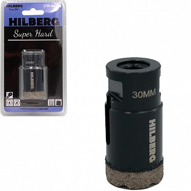 Коронка алмазная 30мм Hilberg Super Hard M14